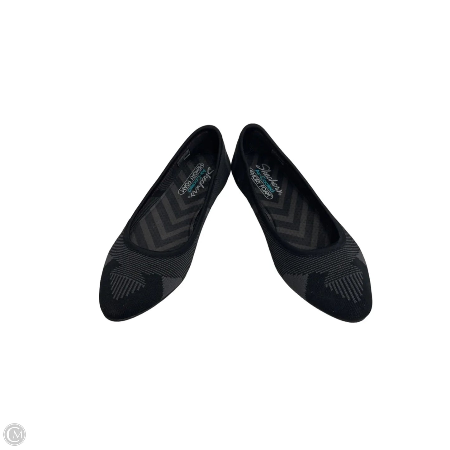 Shoes Flats By Skechers In Black & Grey, Size: 8.5