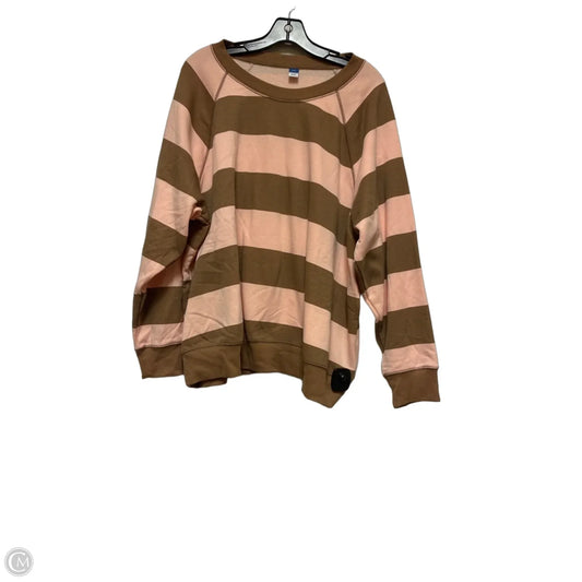 Sweatshirt Crewneck By Old Navy In Brown & Pink, Size: Xxl