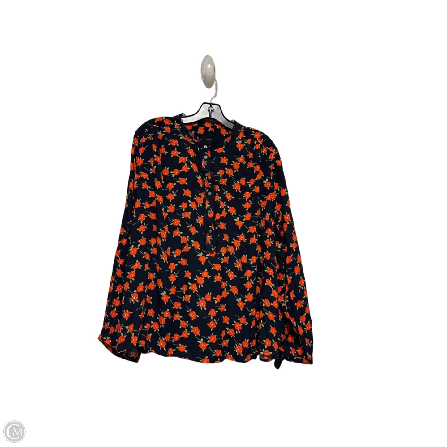 Top Long Sleeve By J. Crew In Floral Print, Size: 3x