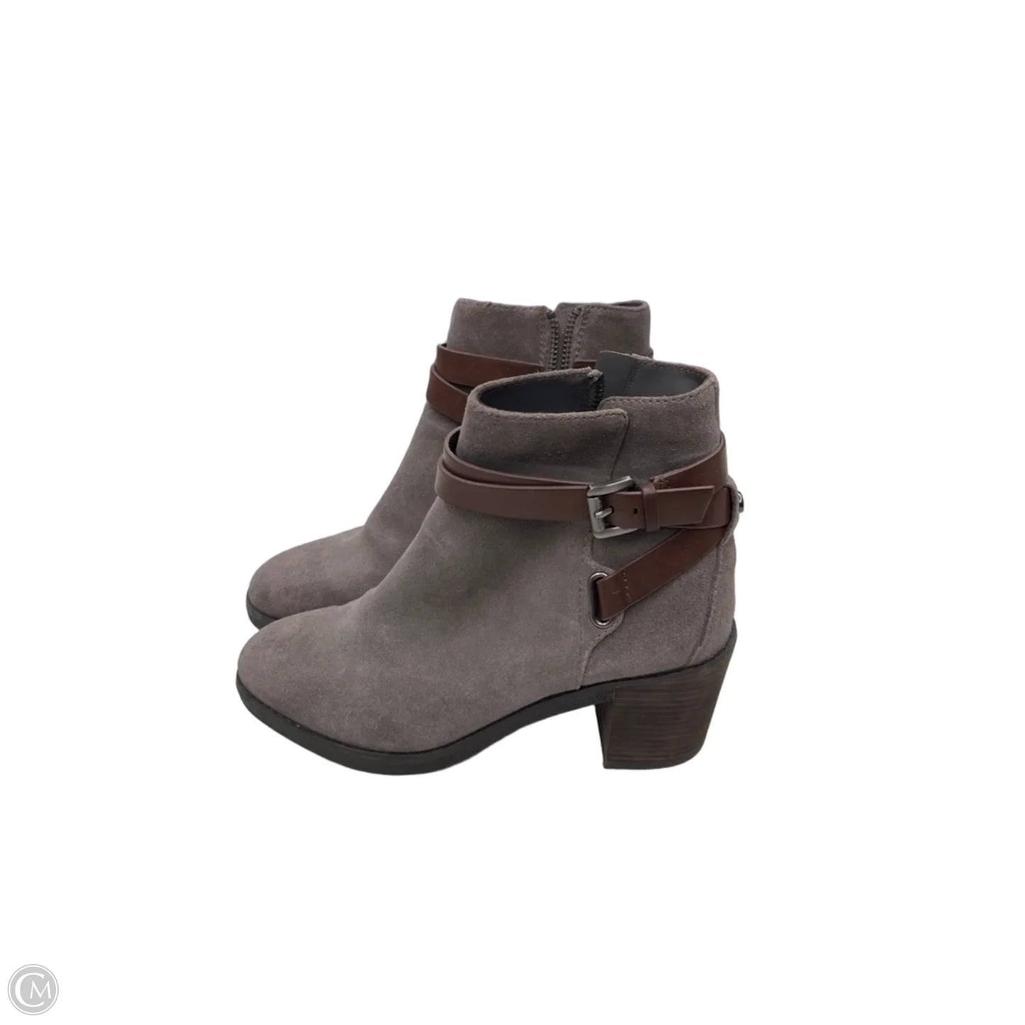 Boots Ankle Heels By Michael By Michael Kors In Brown & Grey, Size: 5