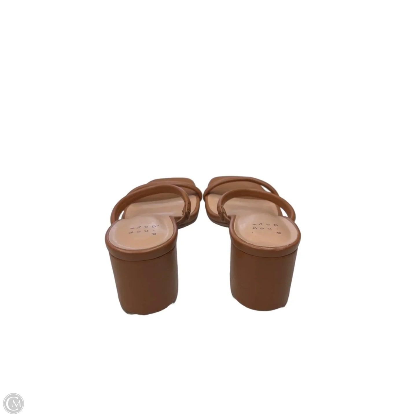 Sandals Heels Block By A New Day In Brown, Size: 6