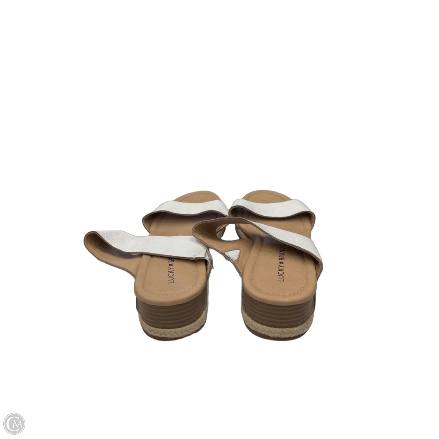 Sandals Flats By Lucky Brand In Tan & White, Size: 9.5