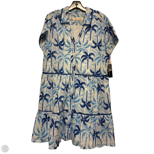 Dress Casual Short By Taylor In Blue, Size: 1x