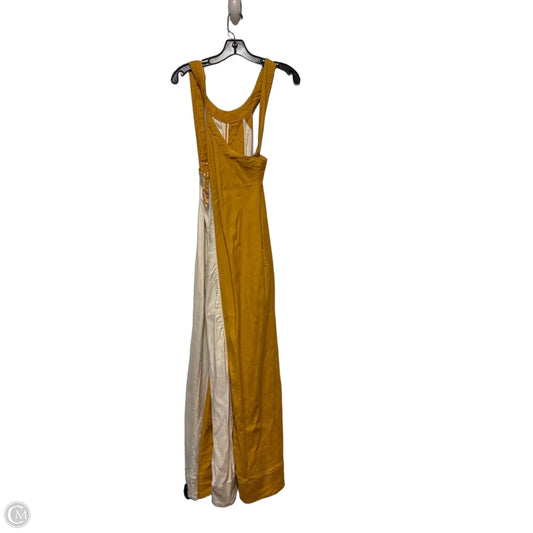 Dress Casual Maxi By Maeve In White & Yellow, Size: L