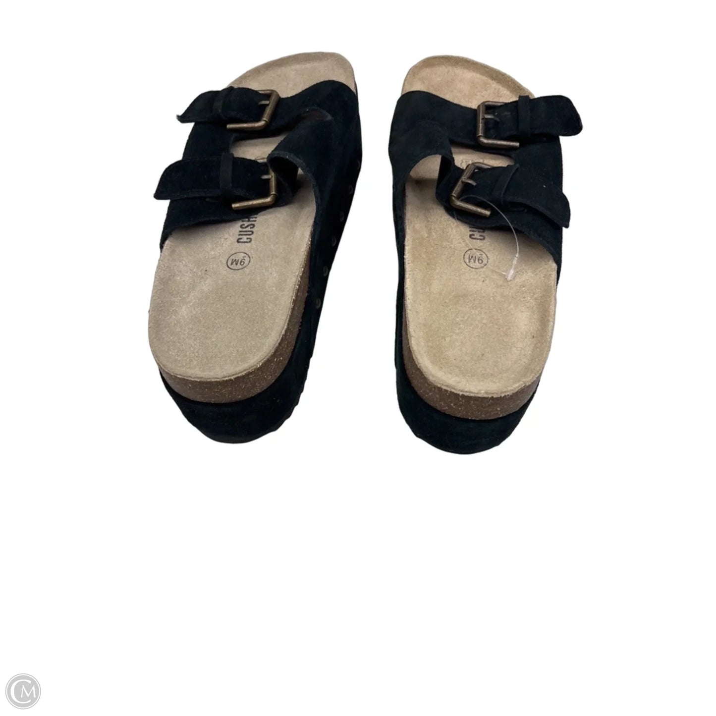 Sandals Heels Platform By Cushionaire In Black, Size: 9