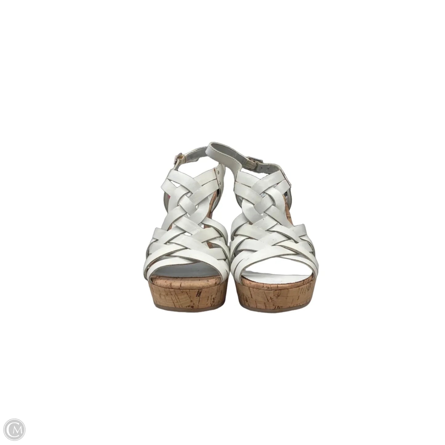 Sandals Heels Wedge By Guess In White, Size: 6.5