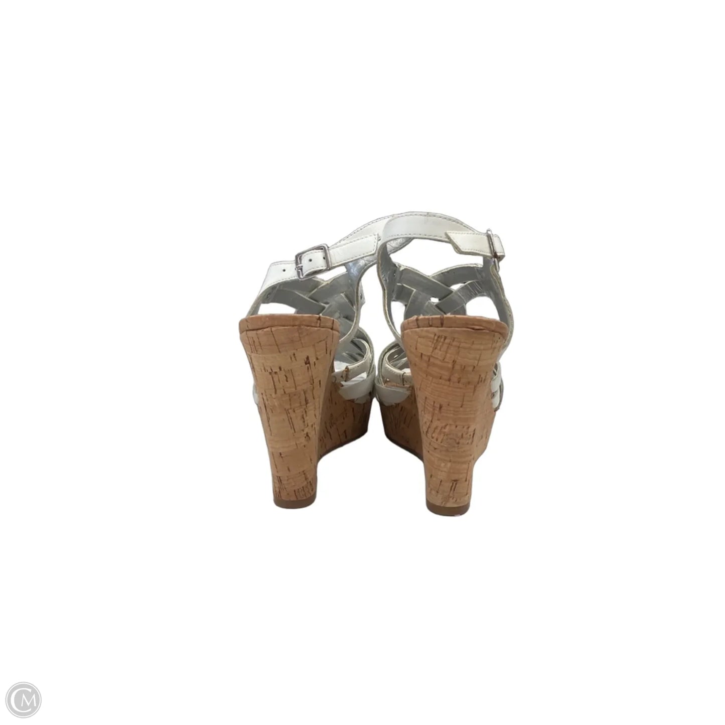 Sandals Heels Wedge By Guess In White, Size: 6.5
