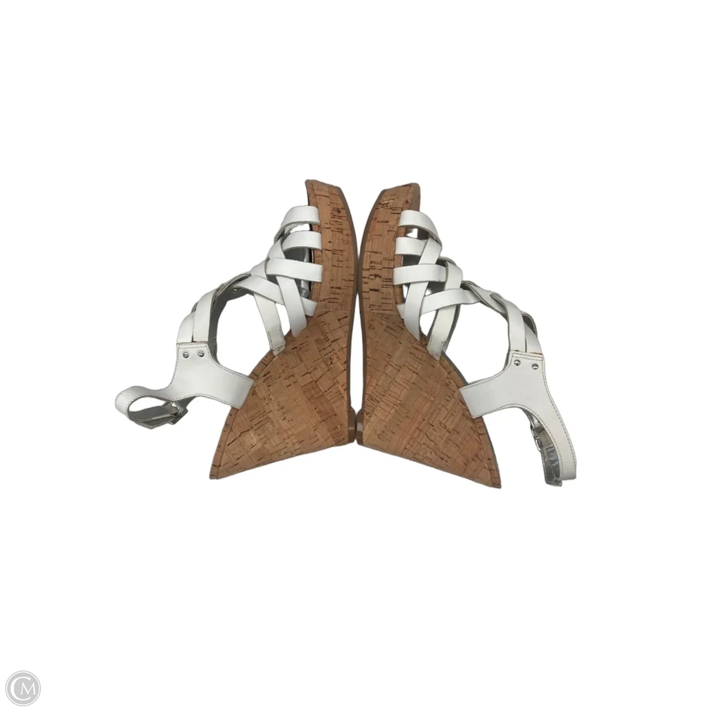 Sandals Heels Wedge By Guess In White, Size: 6.5