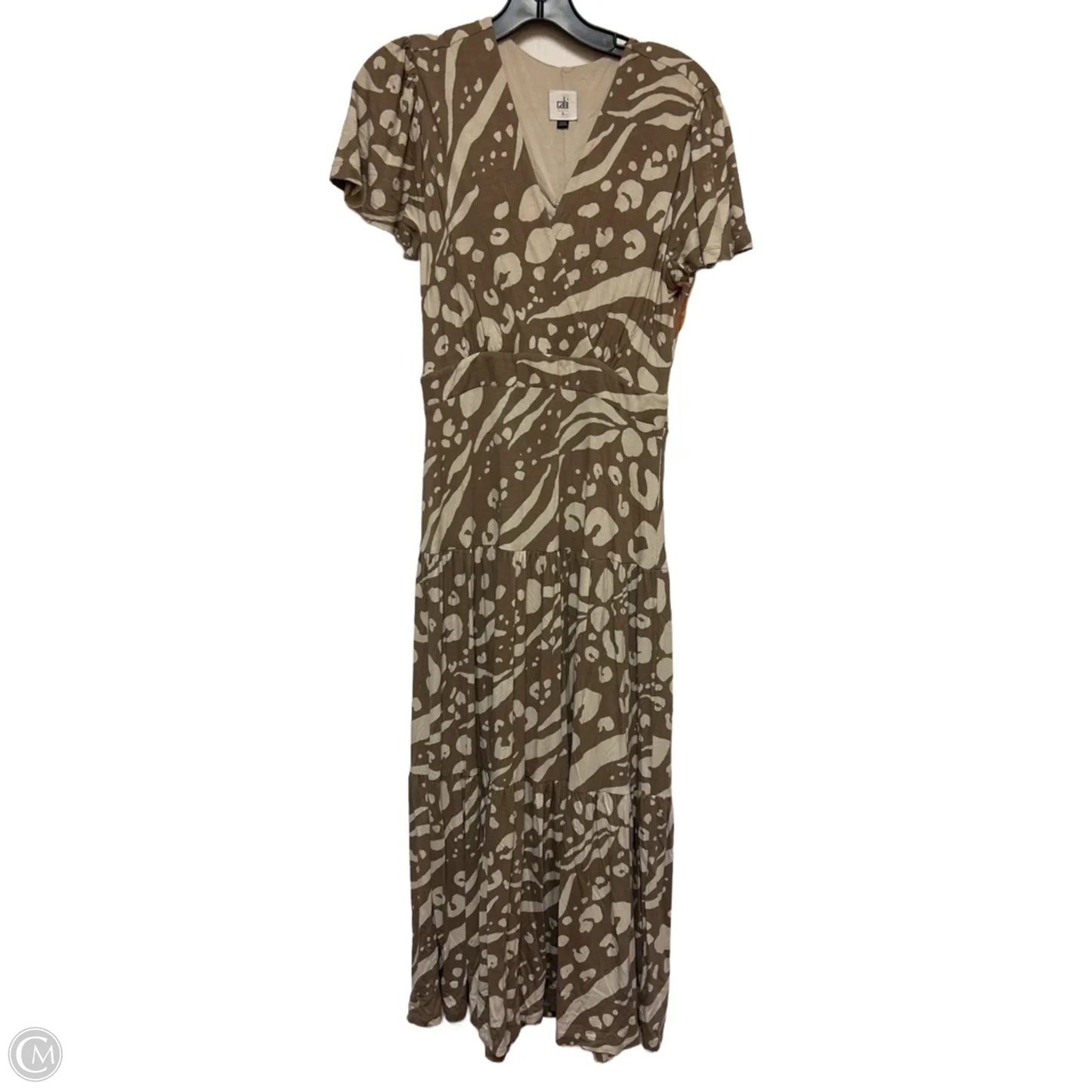 Dress Casual Maxi By Cabi In Brown & Cream, Size: S