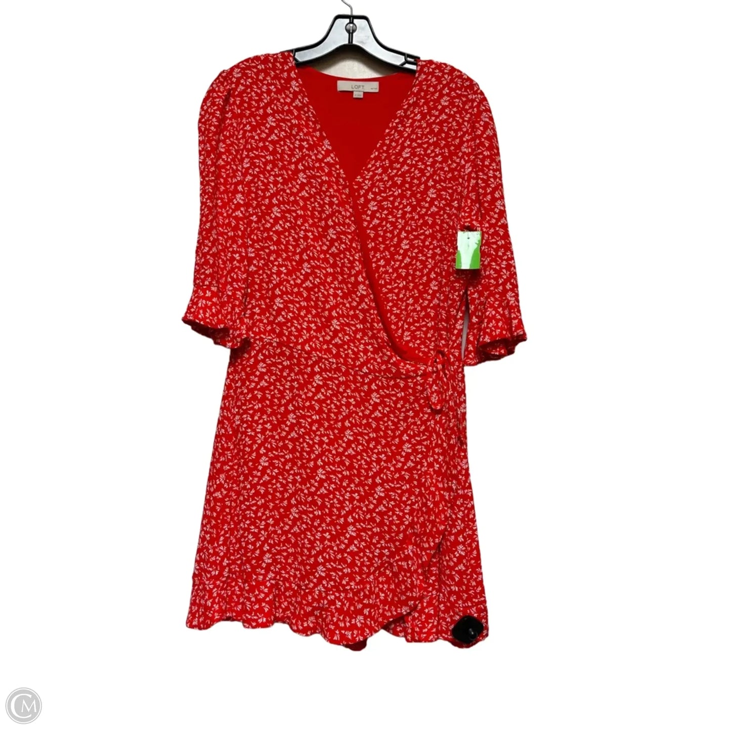 Dress Casual Short By Loft In Red & White, Size: L