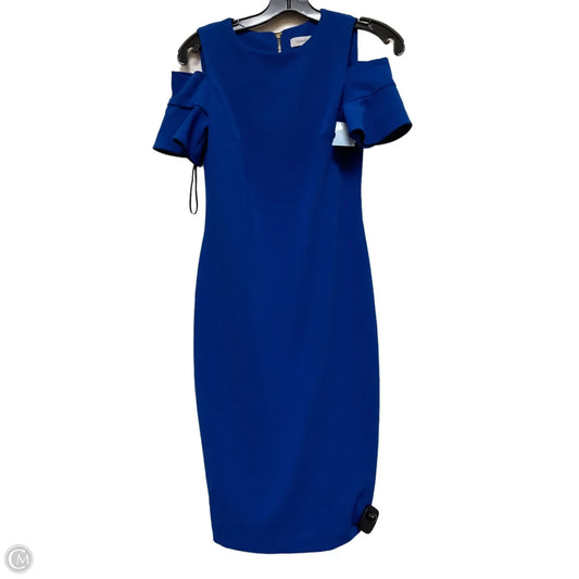 Dress Casual Short By Calvin Klein In Blue, Size: Xs