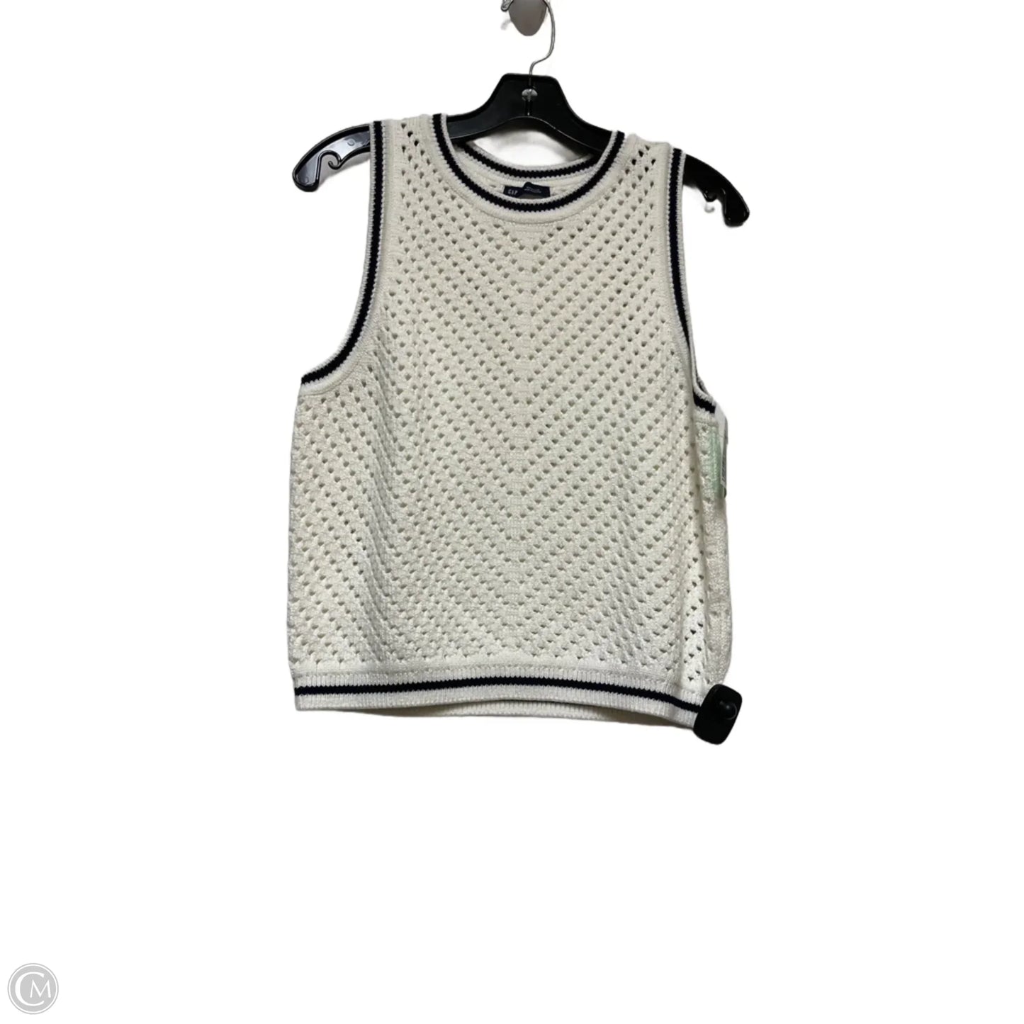 Top Sleeveless By Gap In White, Size: M