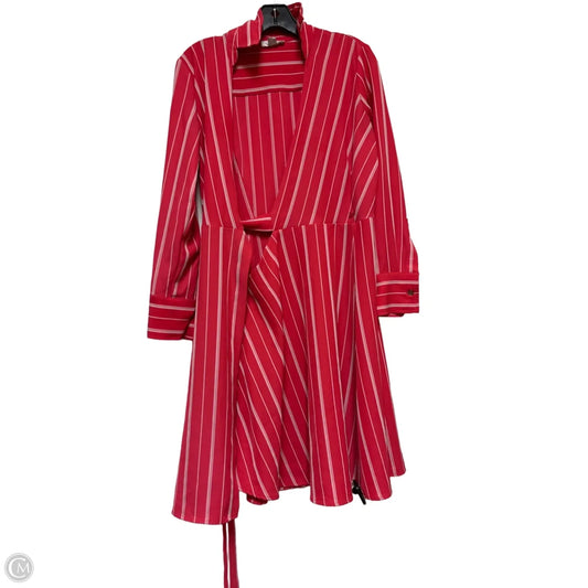 Dress Casual Short By Calvin Klein In Pink & White, Size: Xs