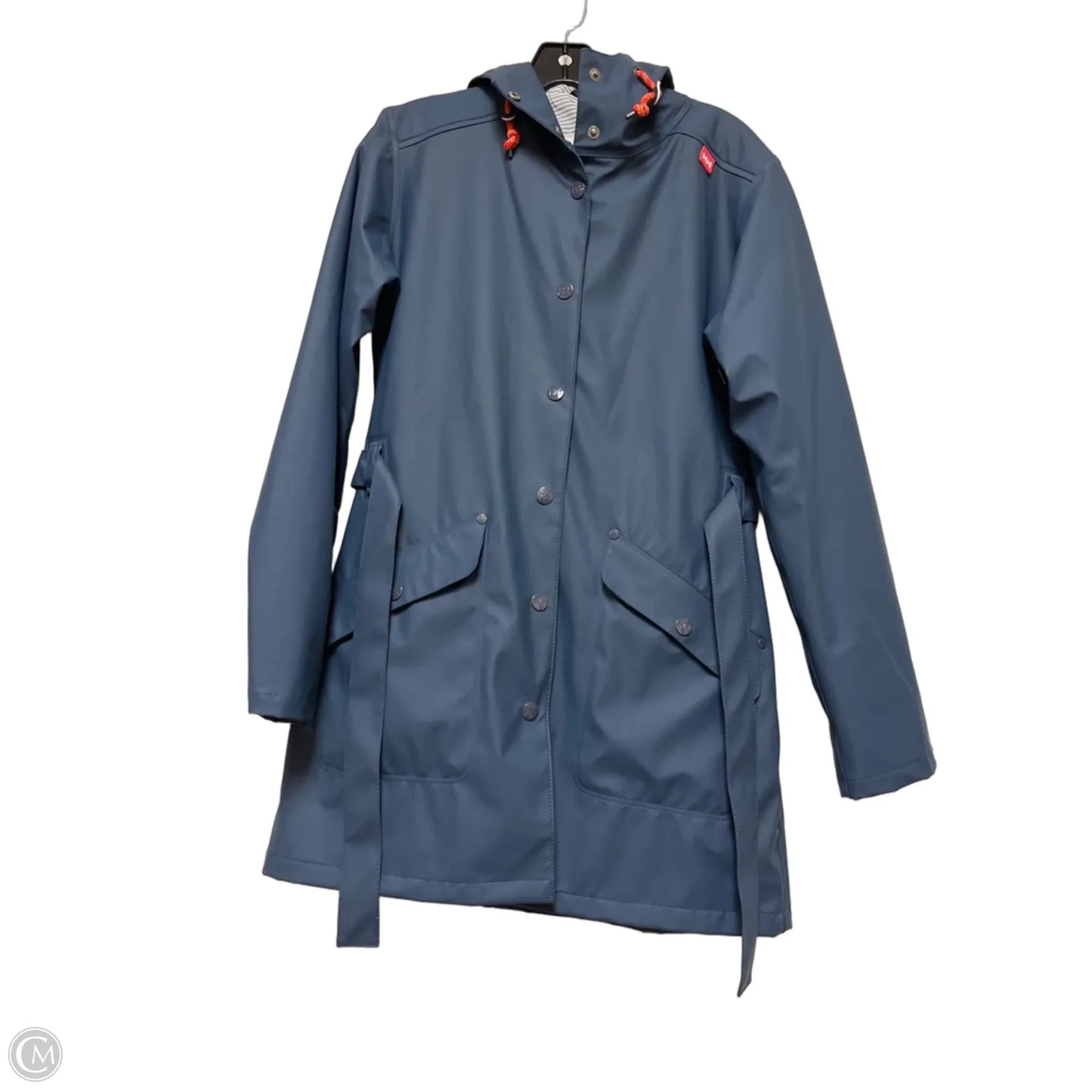 Coat Raincoat By Helly Hansen In Blue, Size: M