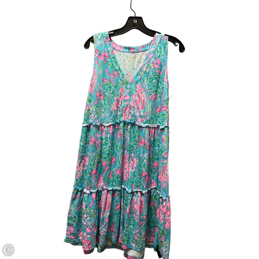 Dress Designer By Lilly Pulitzer In Green & Pink, Size: S