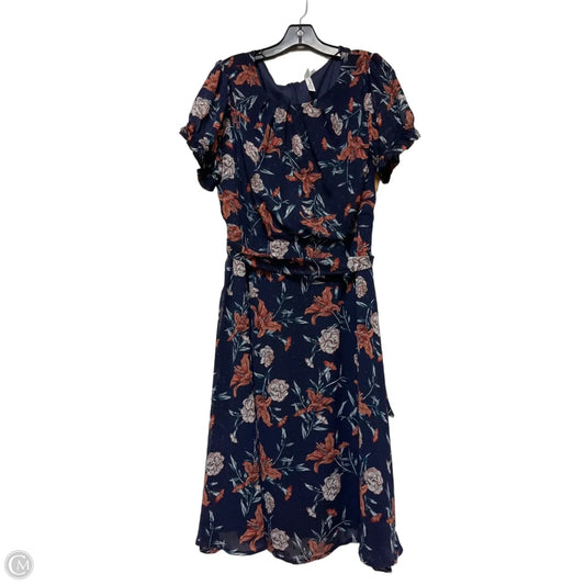 Dress Casual Midi By Ny Collection In Floral Print, Size: 1x