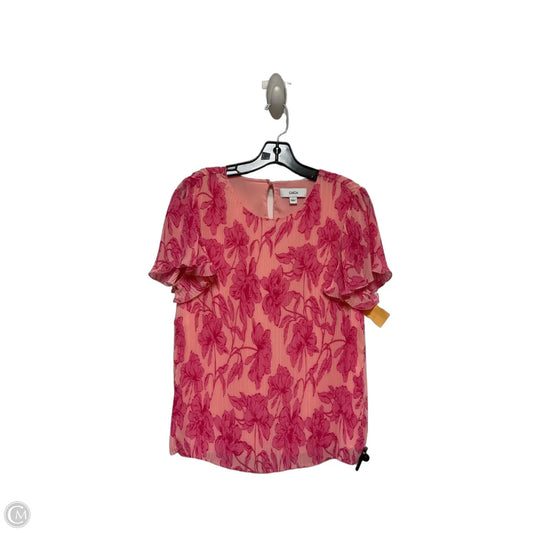Top Short Sleeve By Cece In Pink, Size: L