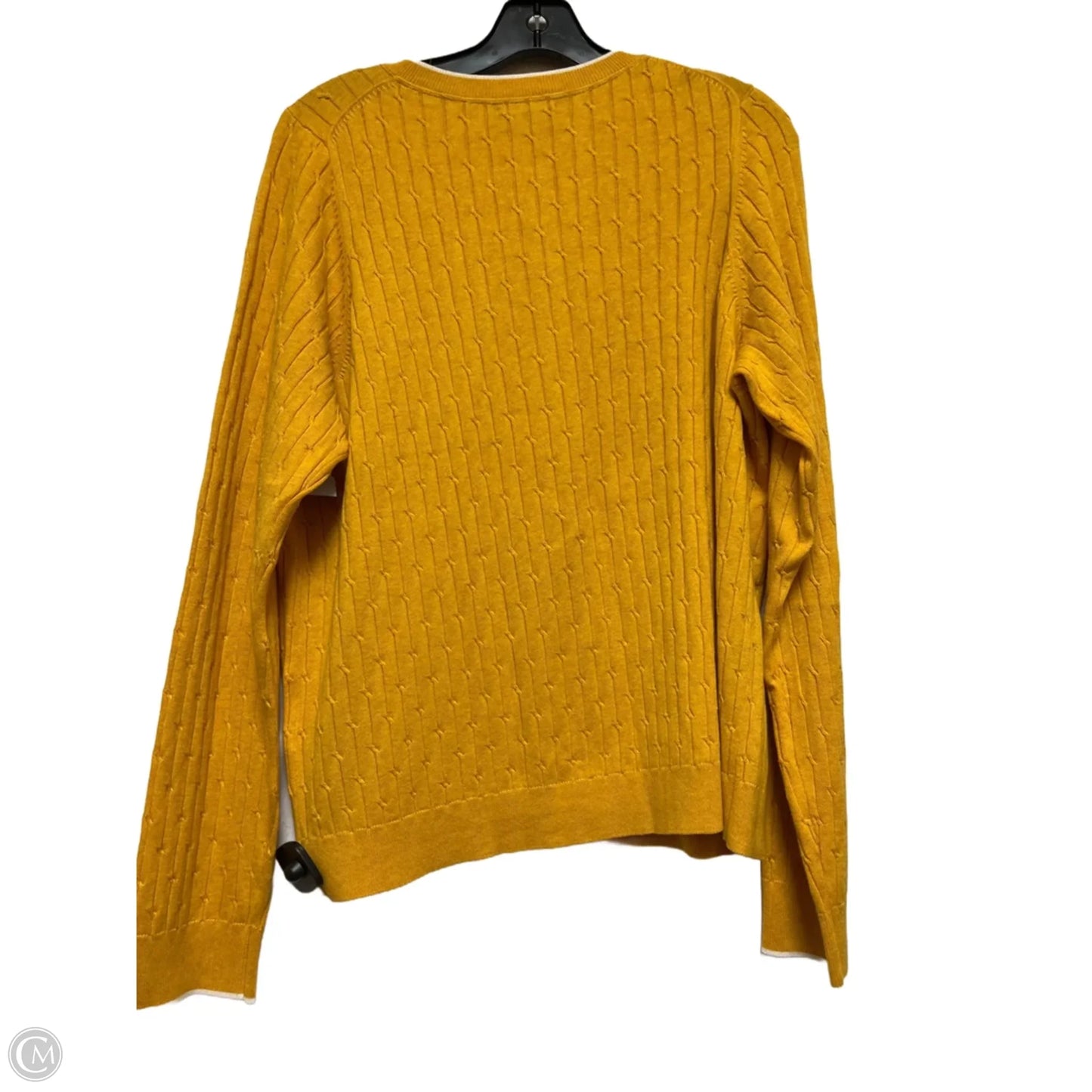 Top Long Sleeve By Tommy Hilfiger In Yellow, Size: Xl