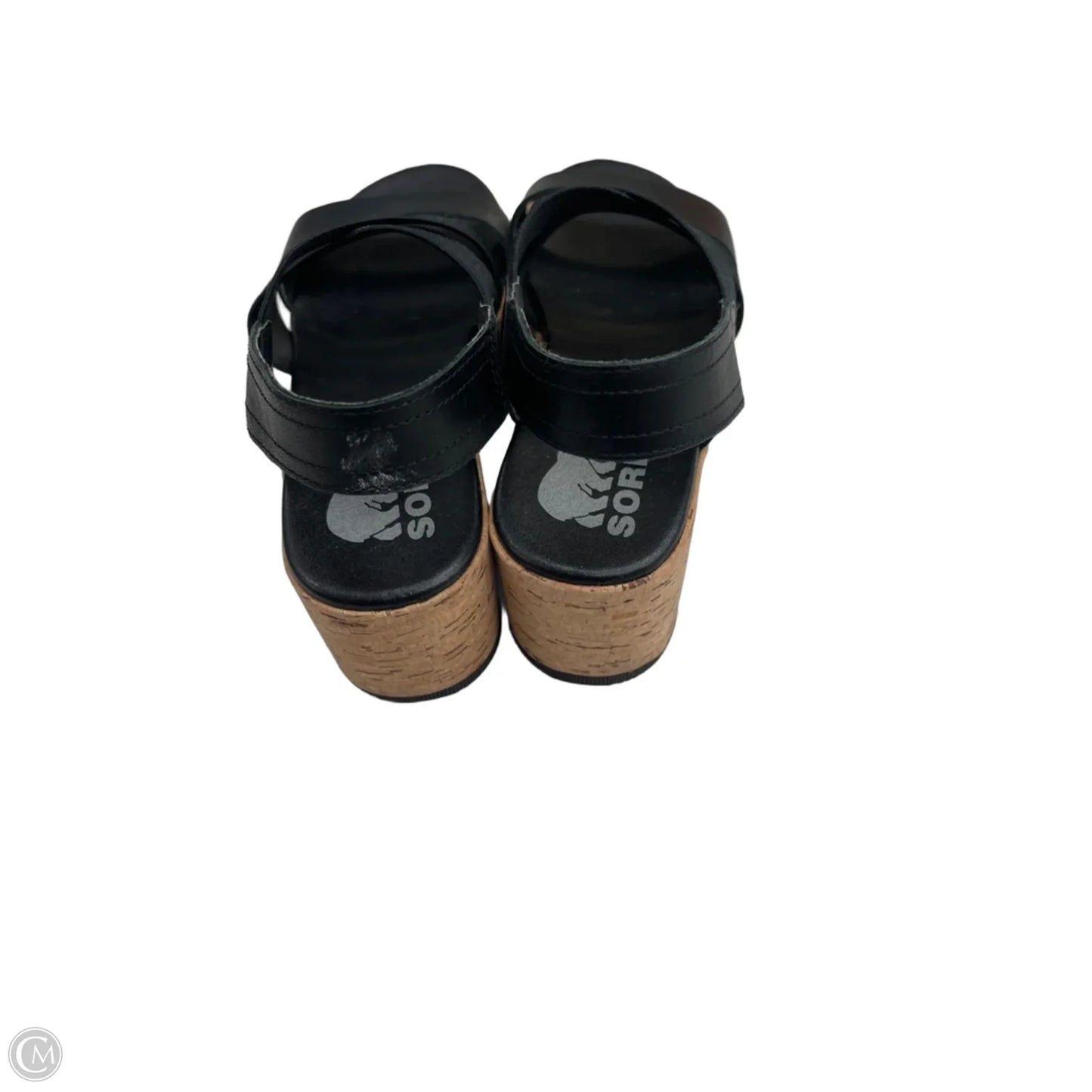 Sandals Heels Platform By Sorel In Black & Brown, Size: 7