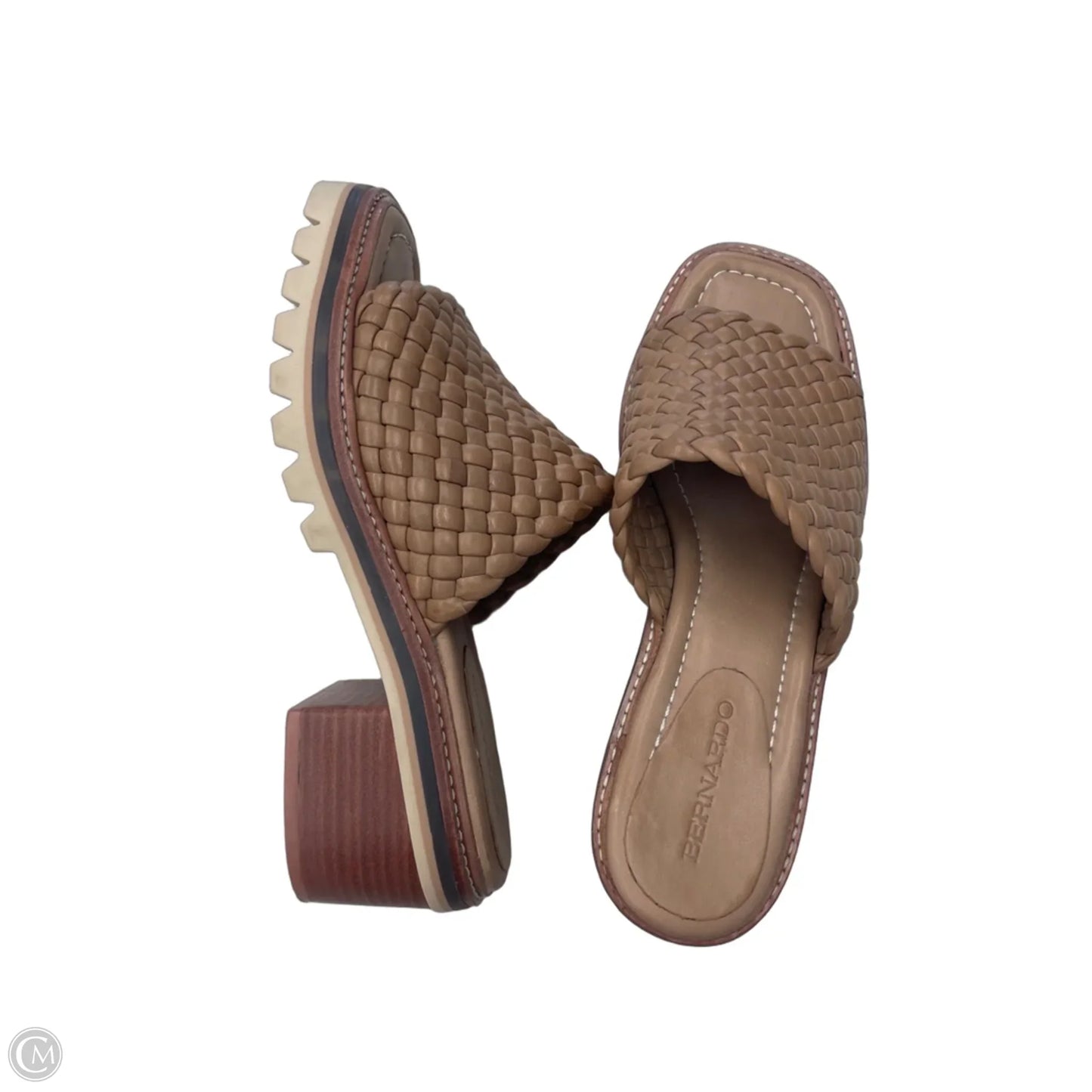 Sandals Heels Block By Bernardo In Tan, Size: 9