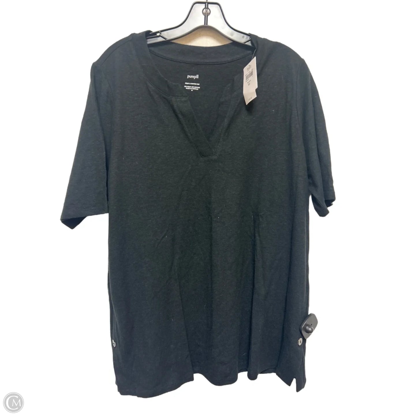 Top Short Sleeve By Pure Jill In Black, Size: M