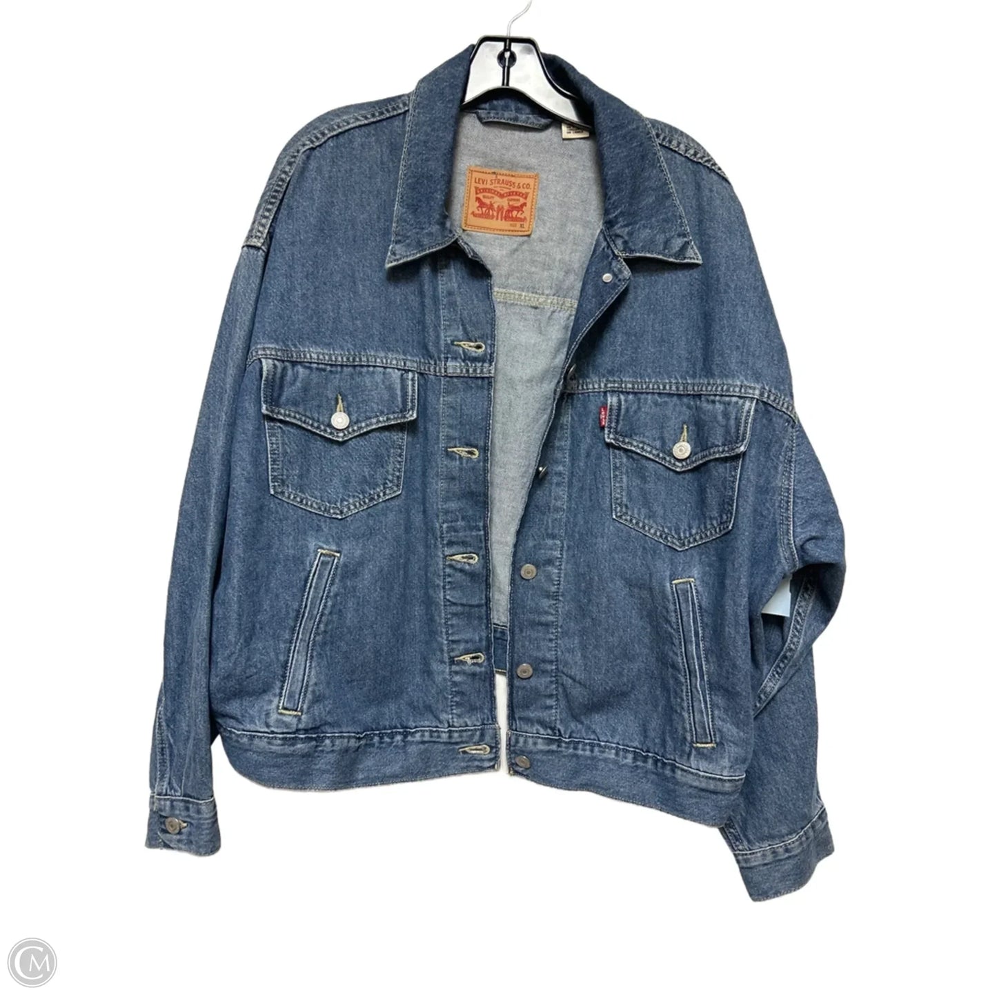 Jacket Denim By Levis In Blue, Size: Xl