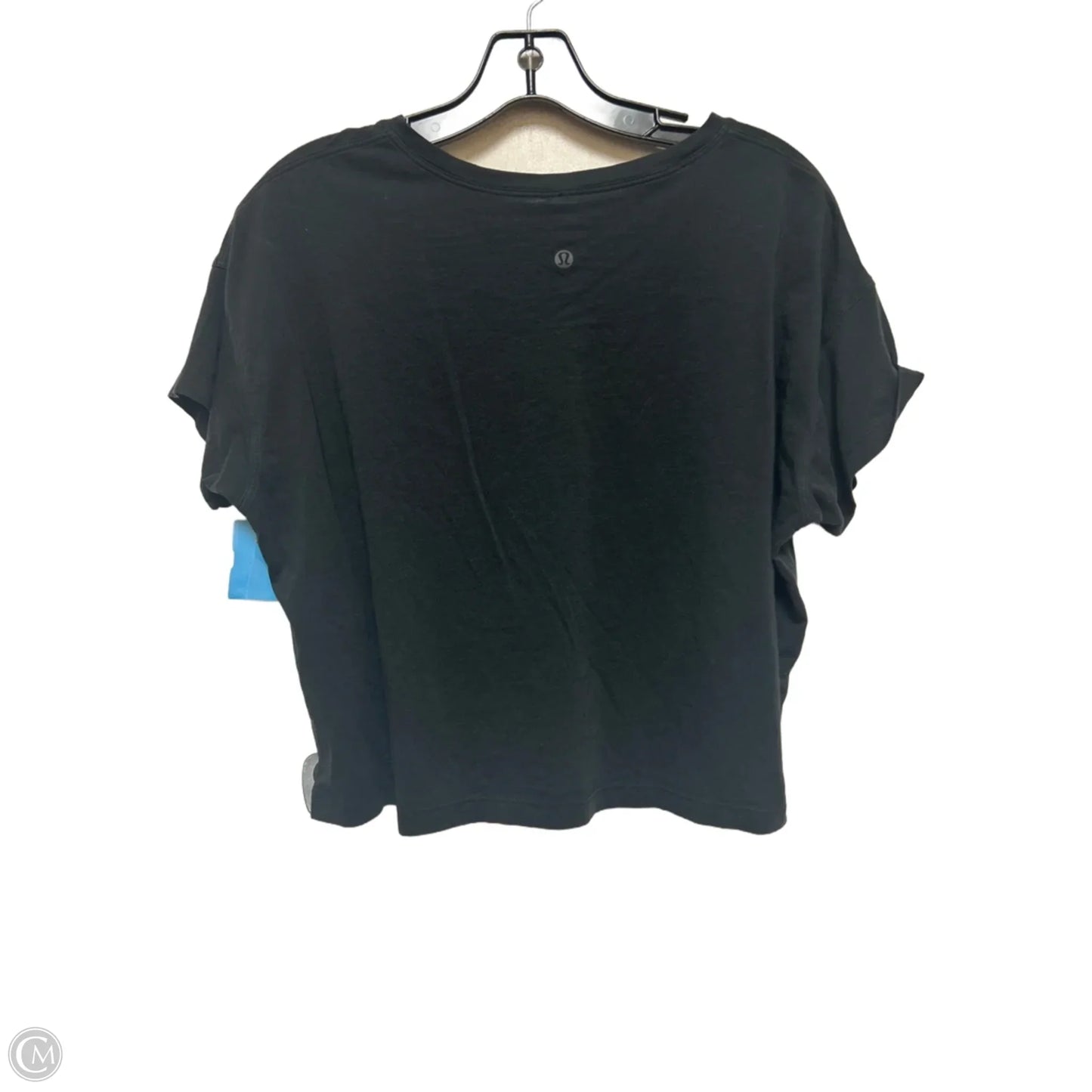 Athletic Top Short Sleeve By Lululemon In Black, Size: S