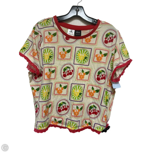 Top Short Sleeve By Disney In Multi-colored, Size: Xl