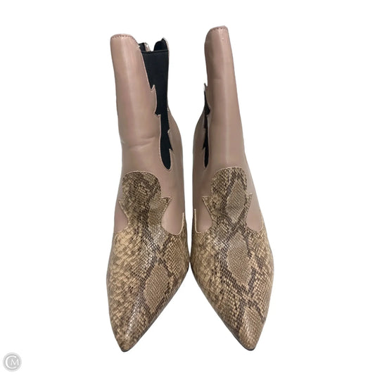 Boots Ankle Heels By Cape Robbin In Animal Print, Size: 11