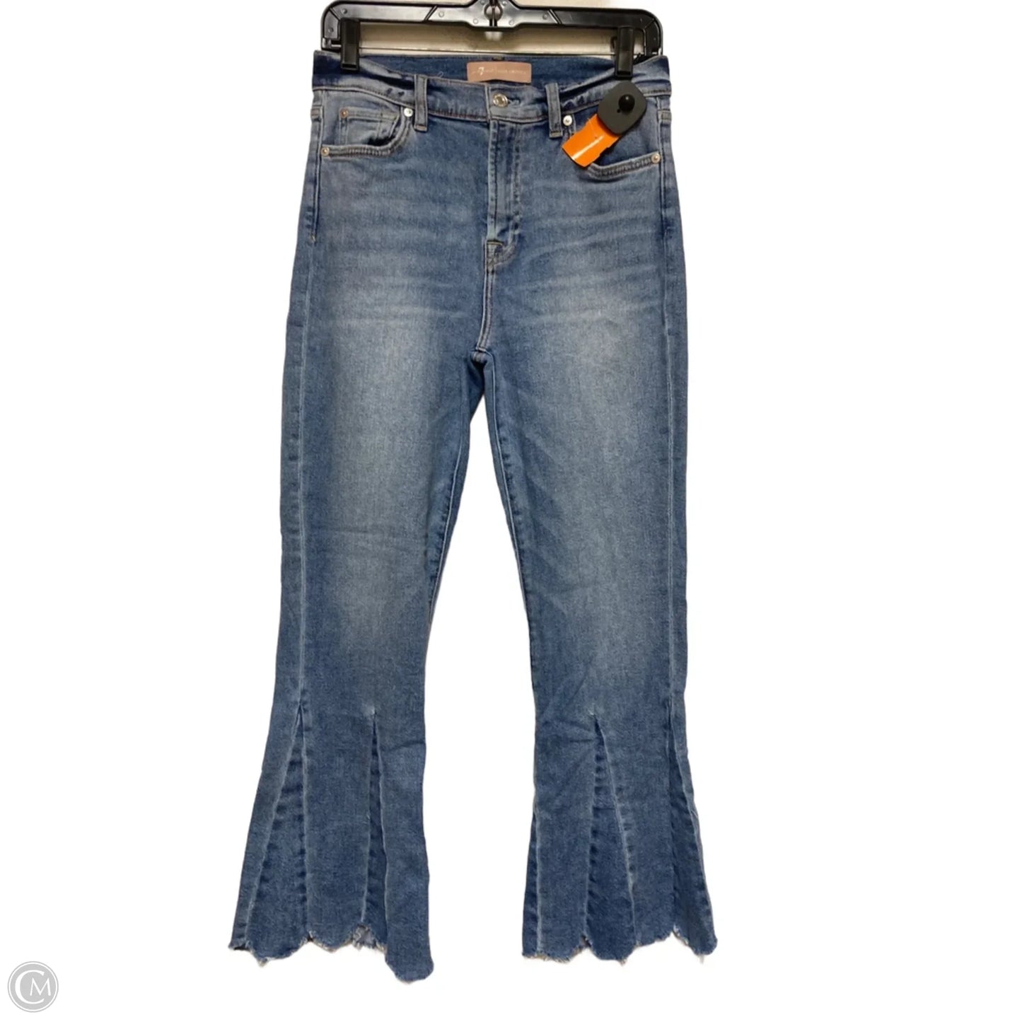 Jeans Flared By 7 For All Mankind In Blue Denim, Size: 6