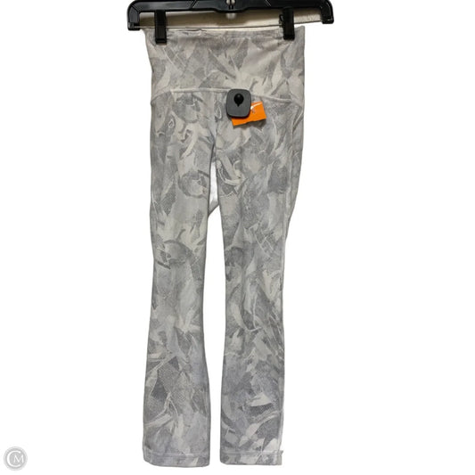 Athletic Leggings By Lululemon In Grey & White, Size: Xs