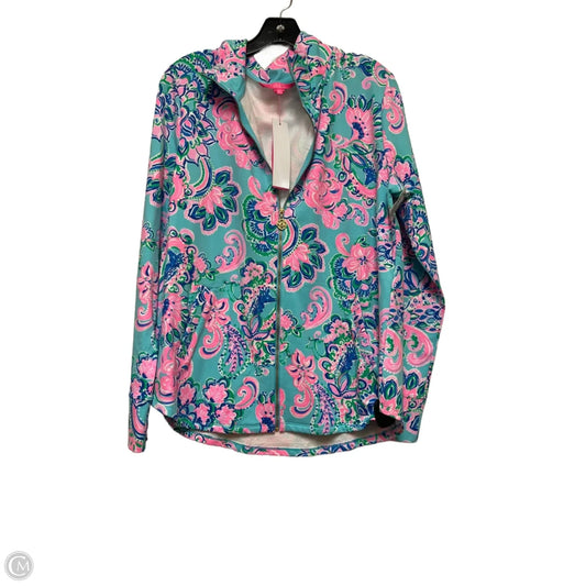 Jacket Designer By Lilly Pulitzer In Green & Pink, Size: L