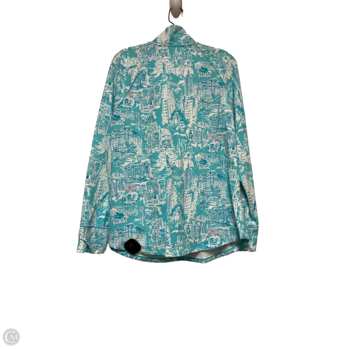 Top Long Sleeve Designer By Lilly Pulitzer In Blue & White, Size: Xl
