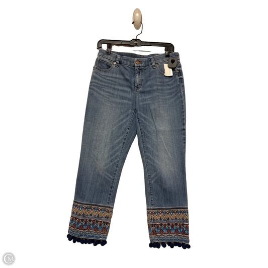 Jeans Cropped By Chicos In Blue Denim, Size: 0