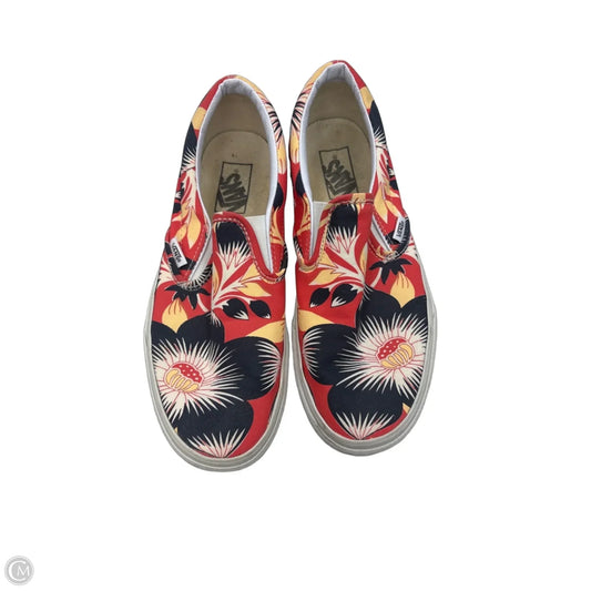 Shoes Flats By Vans In Floral Print, Size: 9.5
