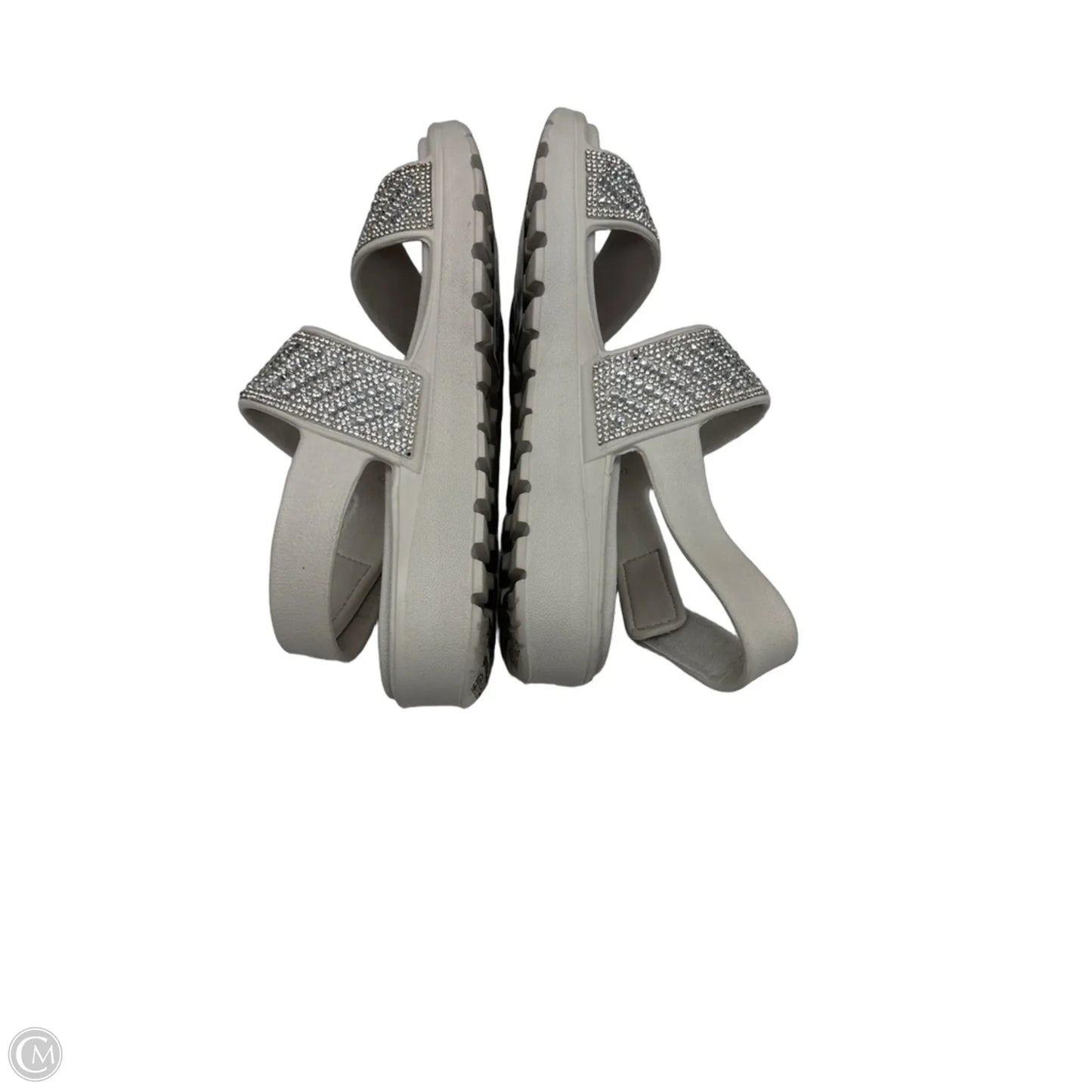 Sandals Flats By Skechers In Silver, Size: 8