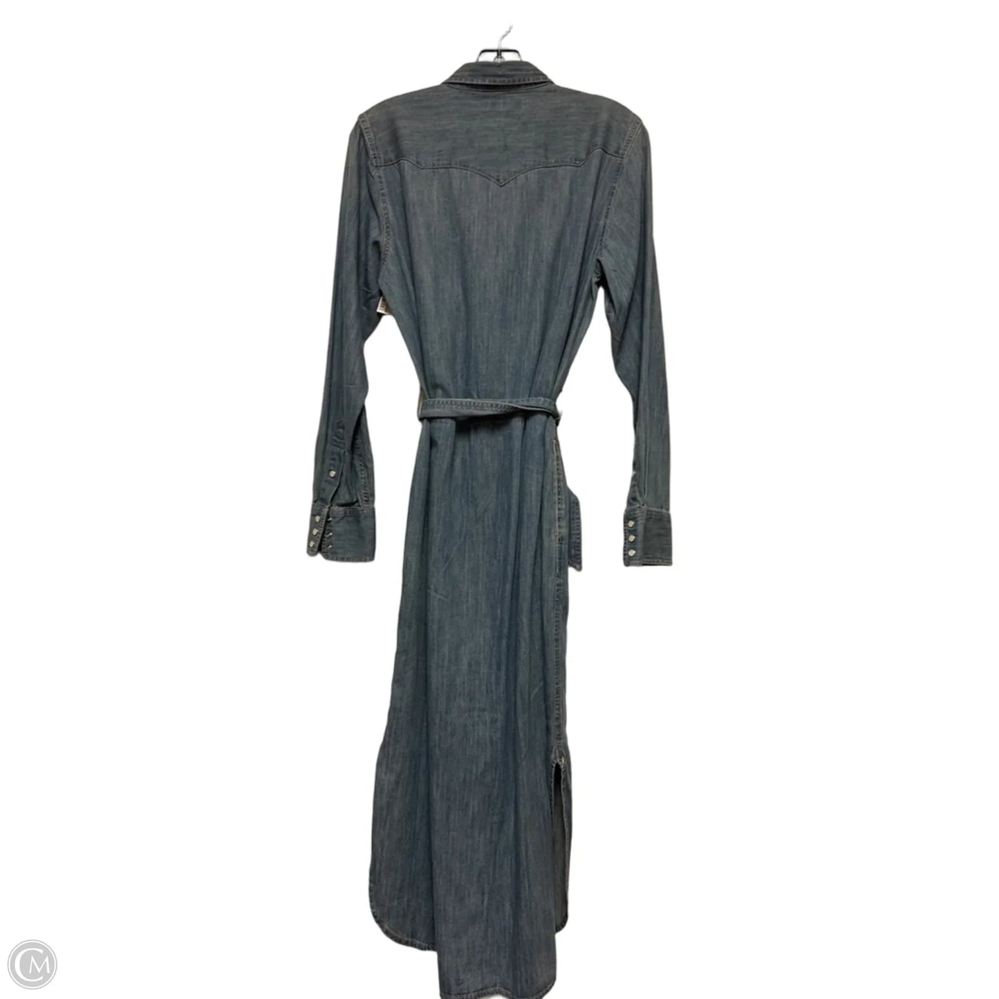 Dress Casual Maxi By Lauren By Ralph Lauren In Blue Denim, Size: M