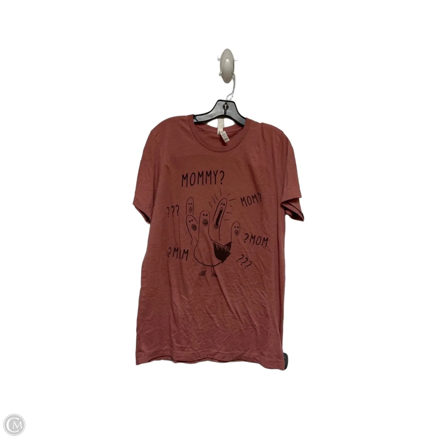 Top Short Sleeve Basic By Canvas In Maroon, Size: L