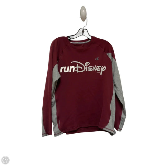 Top Long Sleeve By Disney In Grey & Purple, Size: M