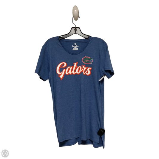 Top Short Sleeve Basic By Fanatics In Blue & Orange, Size: M