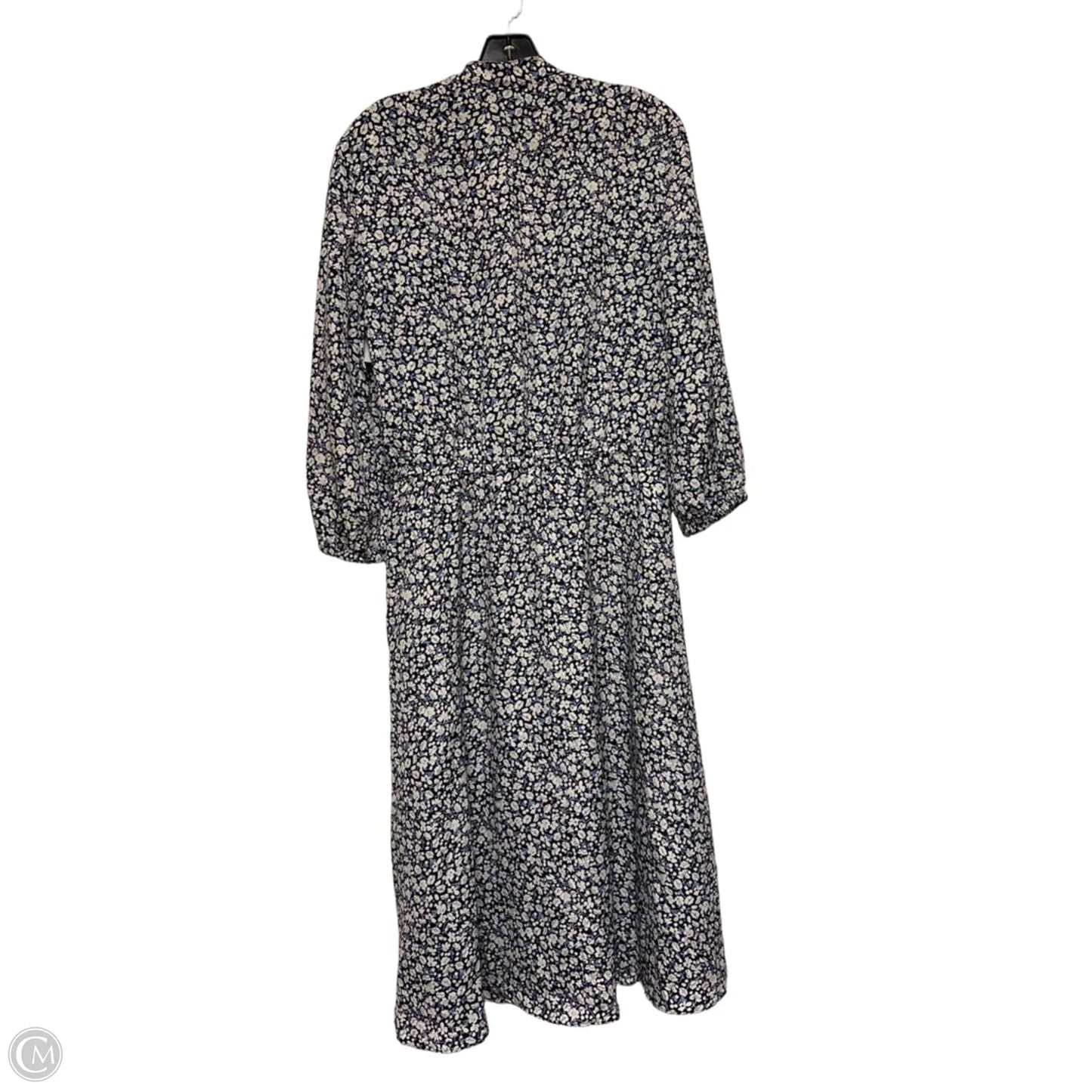 Dress Casual Maxi By Lauren By Ralph Lauren In Blue & White, Size: L