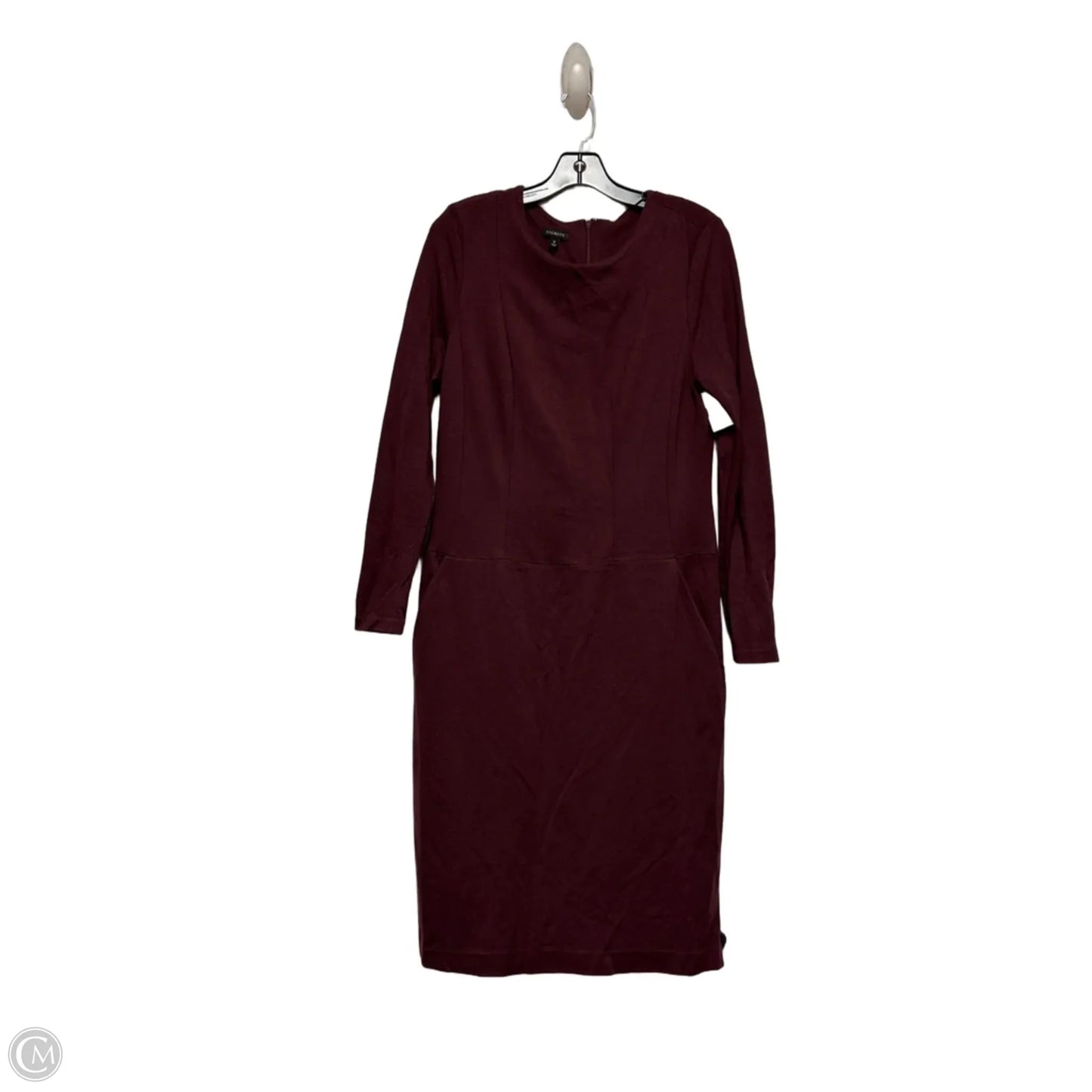 Dress Casual Midi By Talbots In Maroon, Size: L
