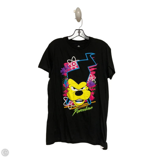 Top Short Sleeve Basic By Disney Store In Black & Yellow, Size: M