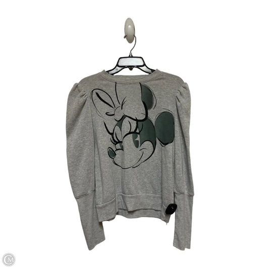Top Long Sleeve Basic By Disney Store In Black & Grey, Size: M