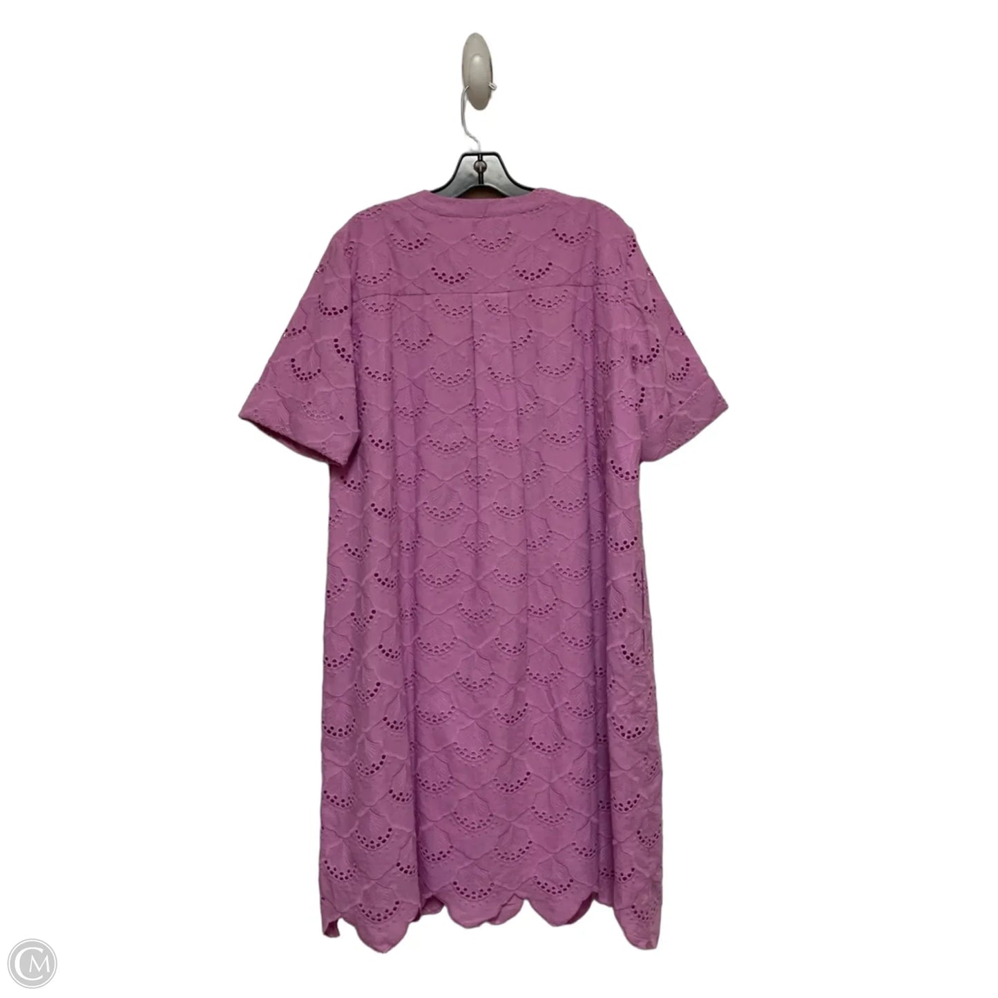 Dress Casual Midi By Chicos In Pink, Size: L