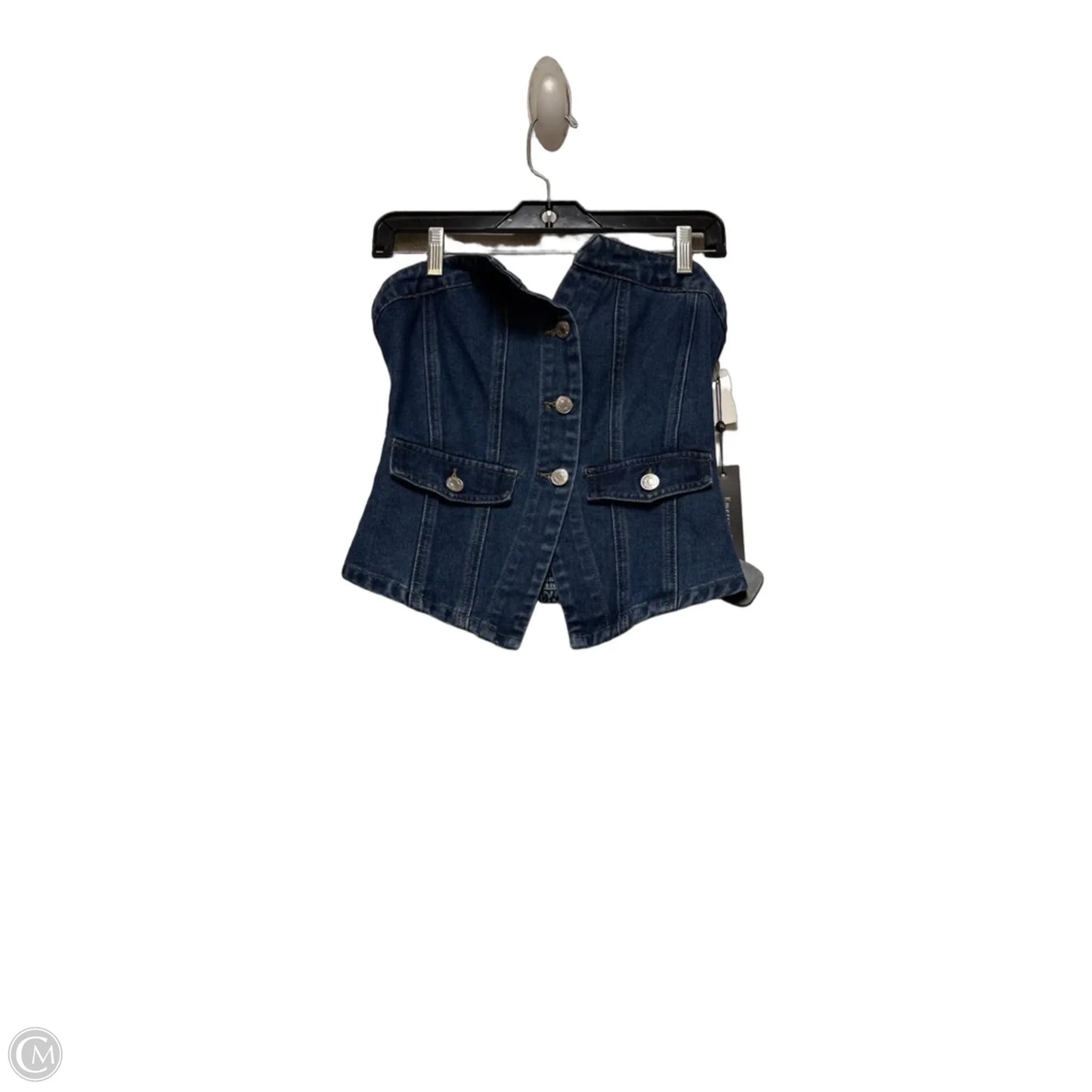Top Sleeveless By Clothes Mentor In Blue Denim, Size: S