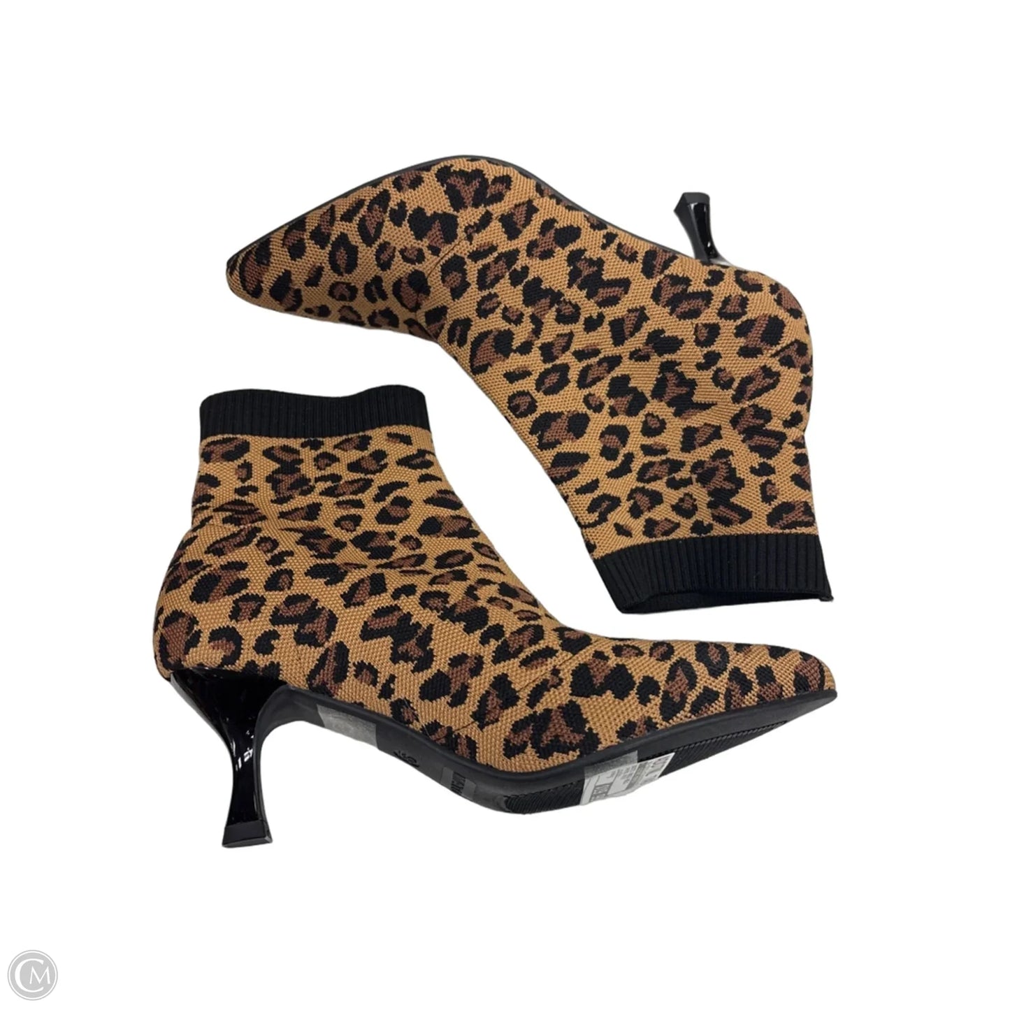 Boots Ankle Heels By Clothes Mentor In Animal Print, Size: 9