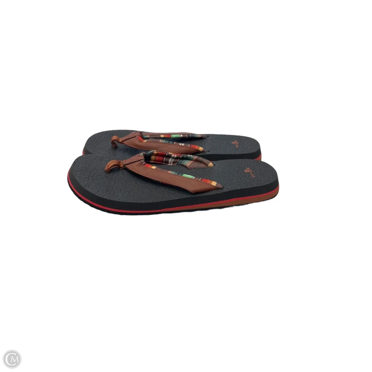 Sandals Flats By Sanuk In Black & Brown, Size: 9
