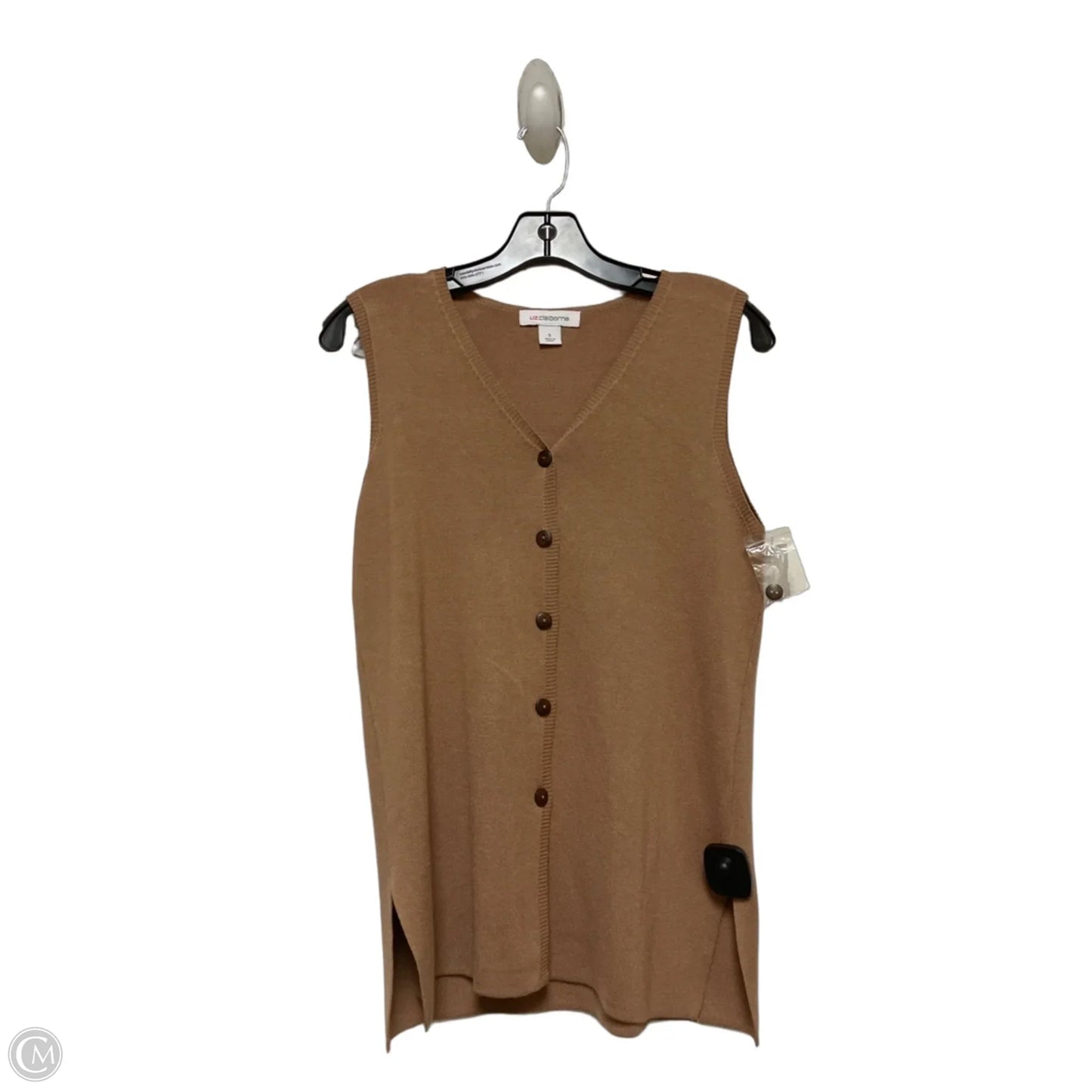 Top Sleeveless By Liz Claiborne In Tan, Size: S