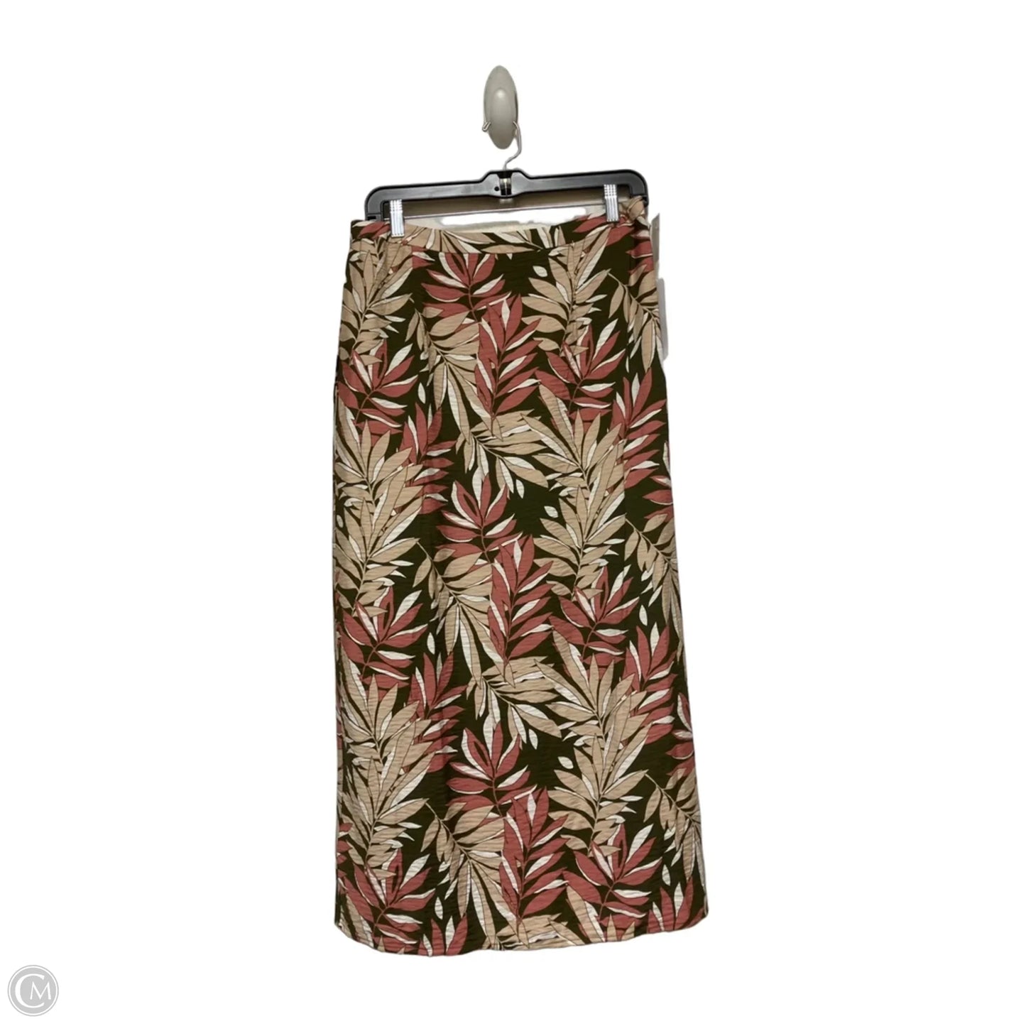 Skirt Midi By Liz Claiborne In Green & Pink, Size: 8